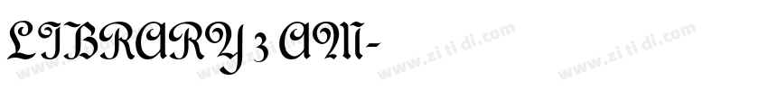 LIBRARY 3 AM字体转换